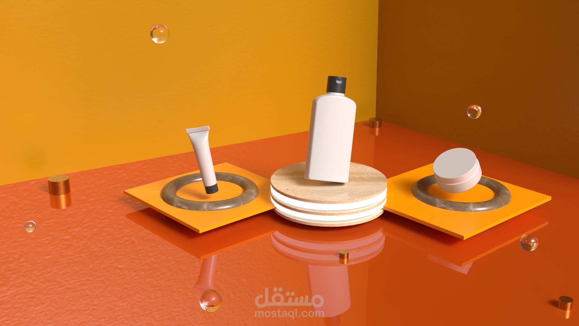 تصميم عرض منتجات ثلاثي الأبعاد (3D Product Display Stage