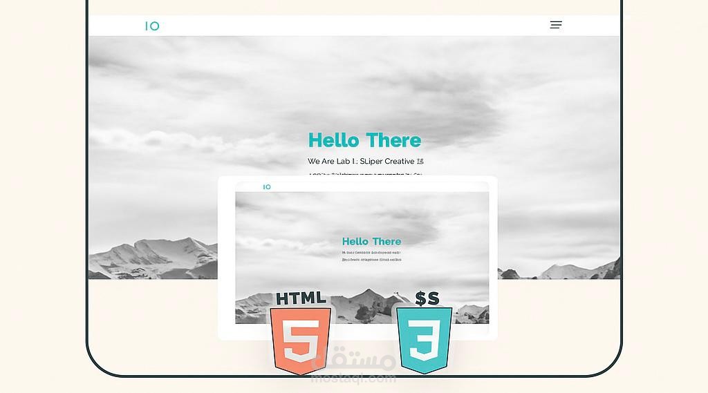 تصميم وتطوير واجهة موقع باستخدام HTML وCSS .