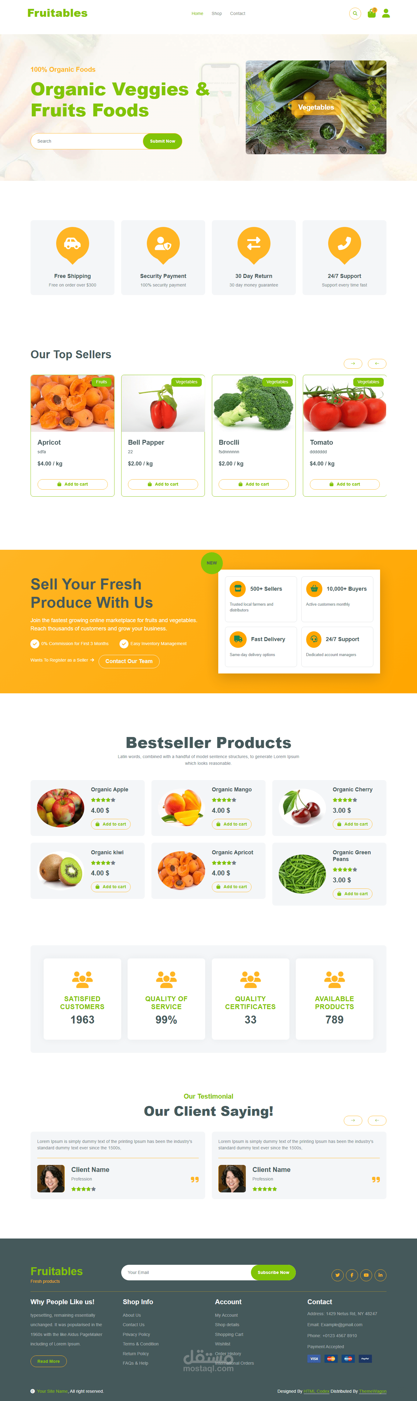 Fruits and Vegetables Ecommerce