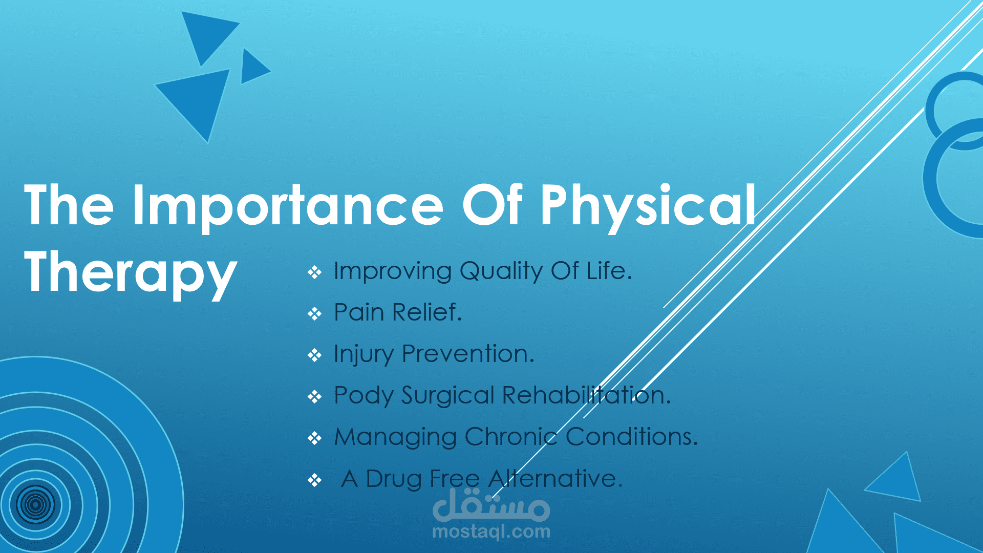 the importance of physical therapy