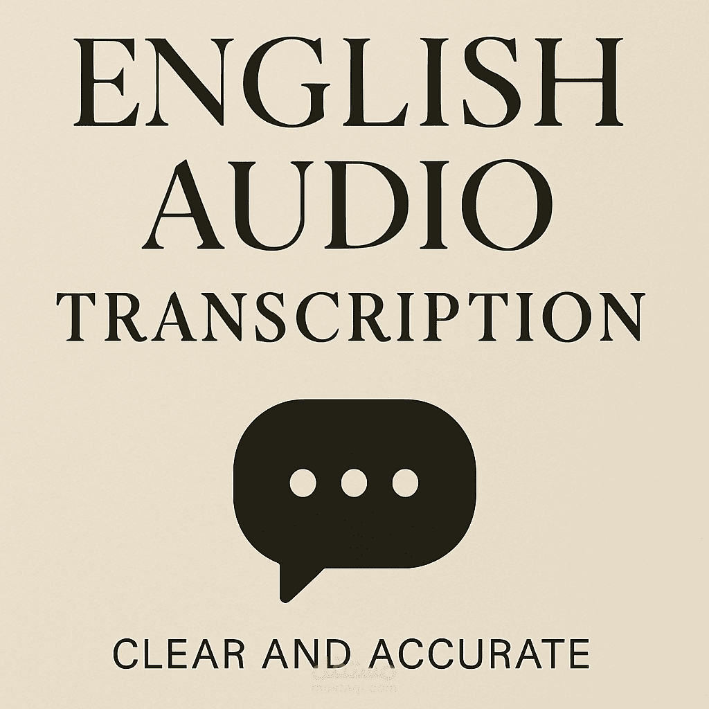 English Audio Transcription – Clear and Accurate