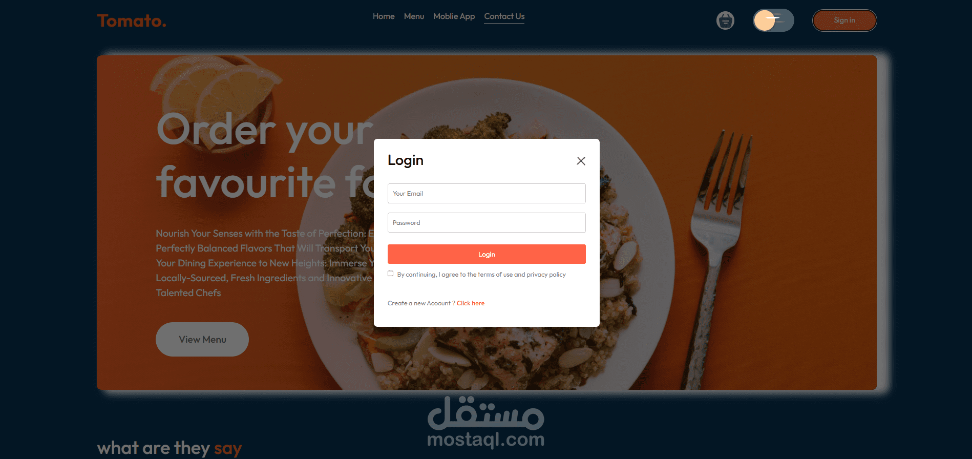 Food website