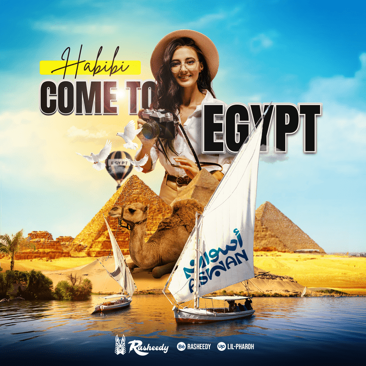 تصميم اعلانات سوشيال ميديا ( come To Egypt)