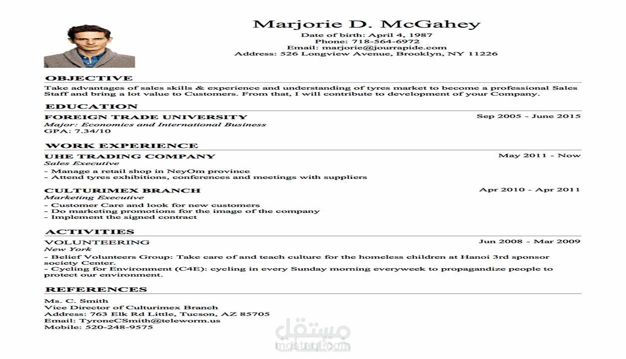 عمل Professional CV