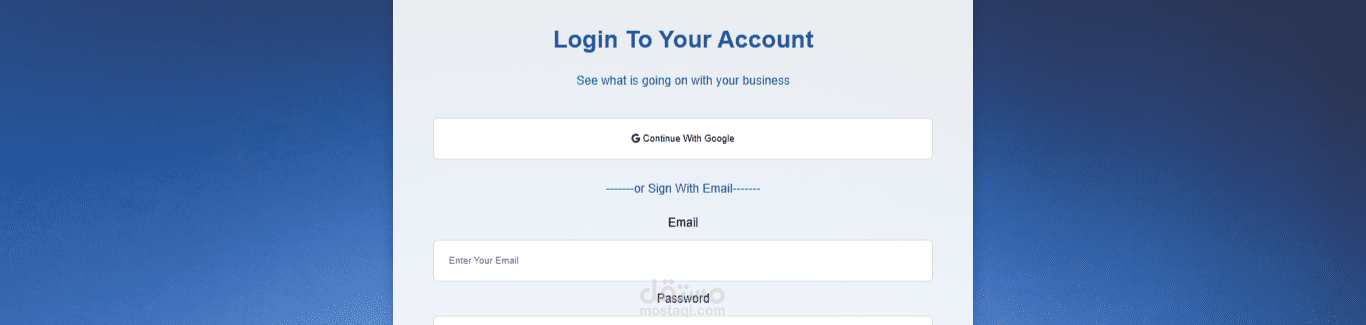 Login Page Design