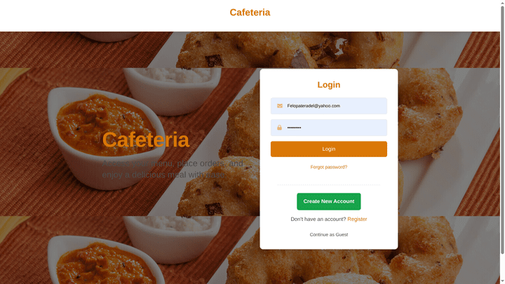 مشروع كافيتيريا - Cafeteria Management System