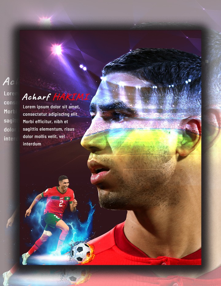 PhotoShop: ملصق عن اللاعب المغربي