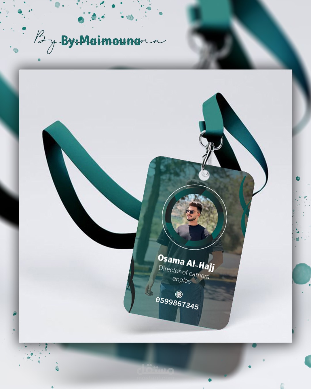 تصميم بطاقات أسماء عملاء أنيقة لمتجر تصوير فوتوغرافي