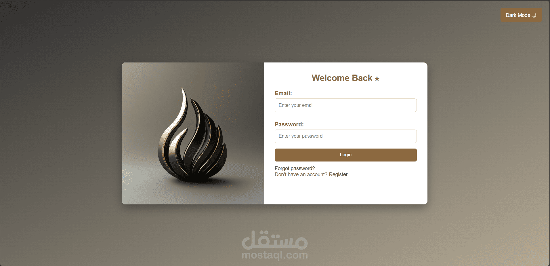 Login web page design