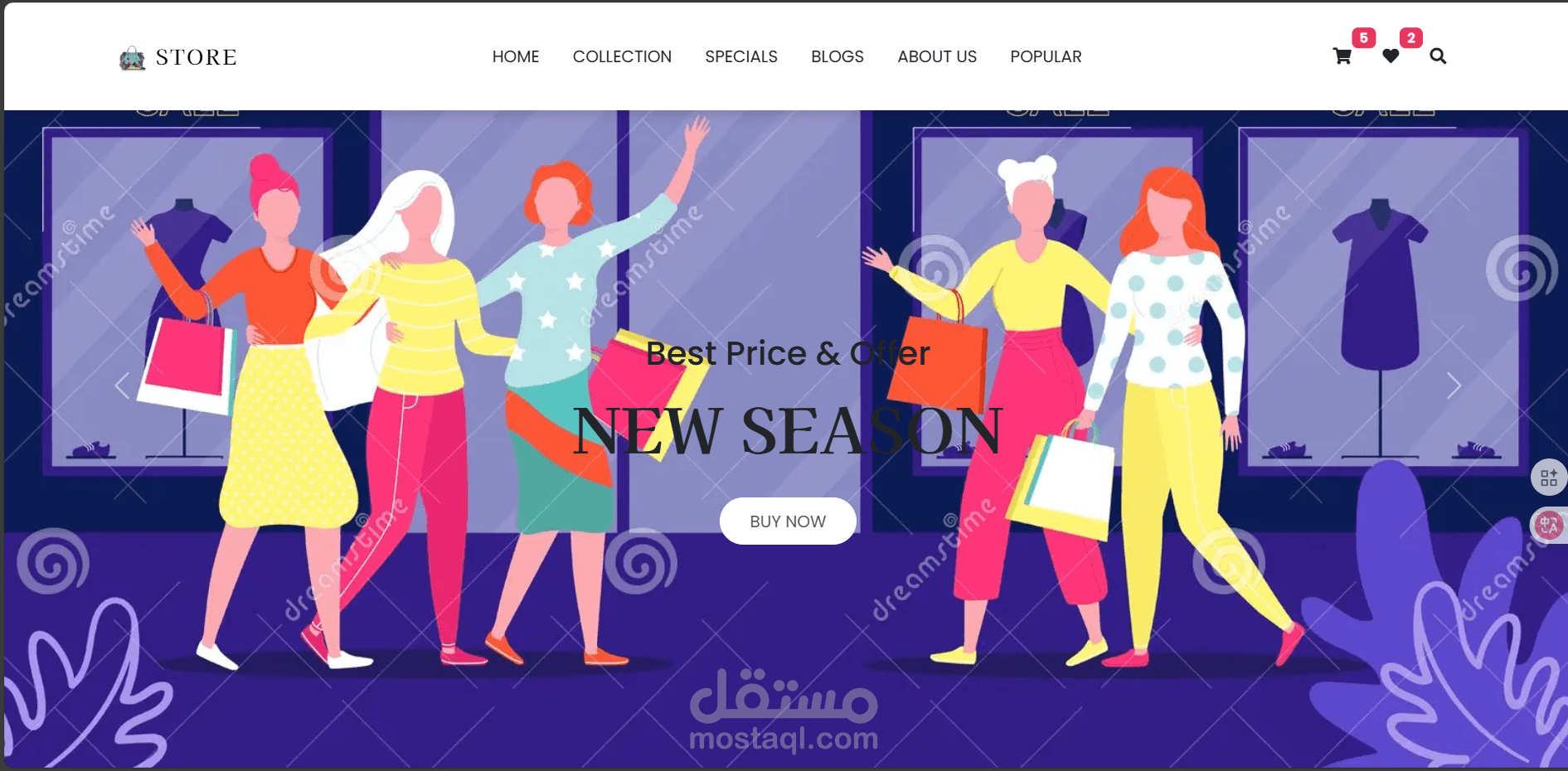 صفحة هبوط تجارية (E-Commerce Landing Page) باستخدام Bootstrap