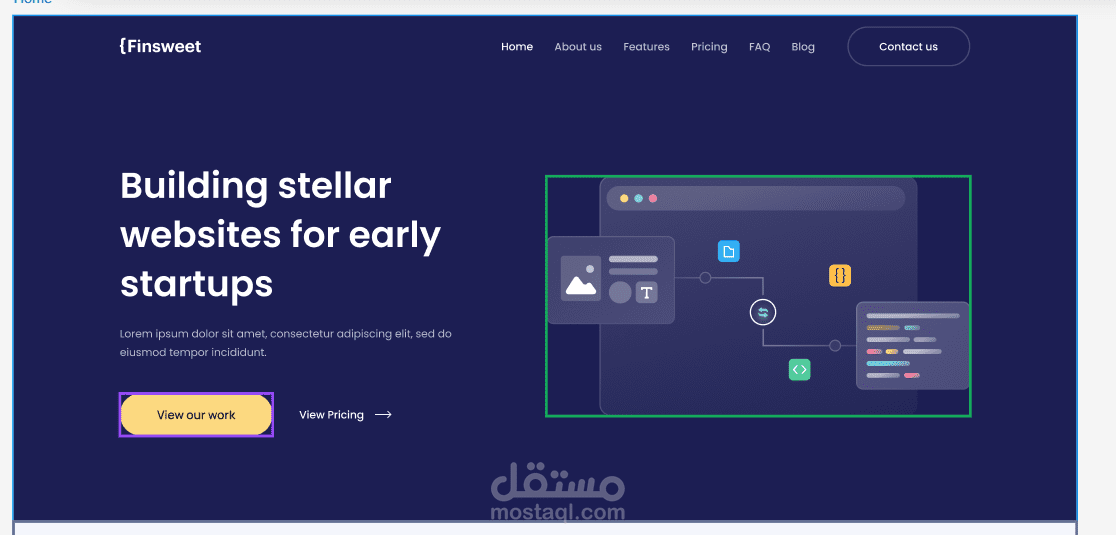 landing page