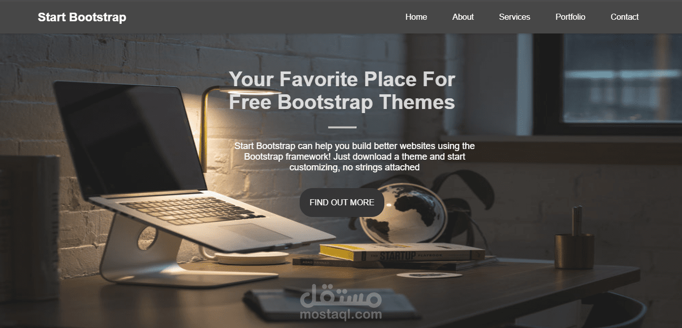 صفحه هبوط باستخدام HTML ,CSS