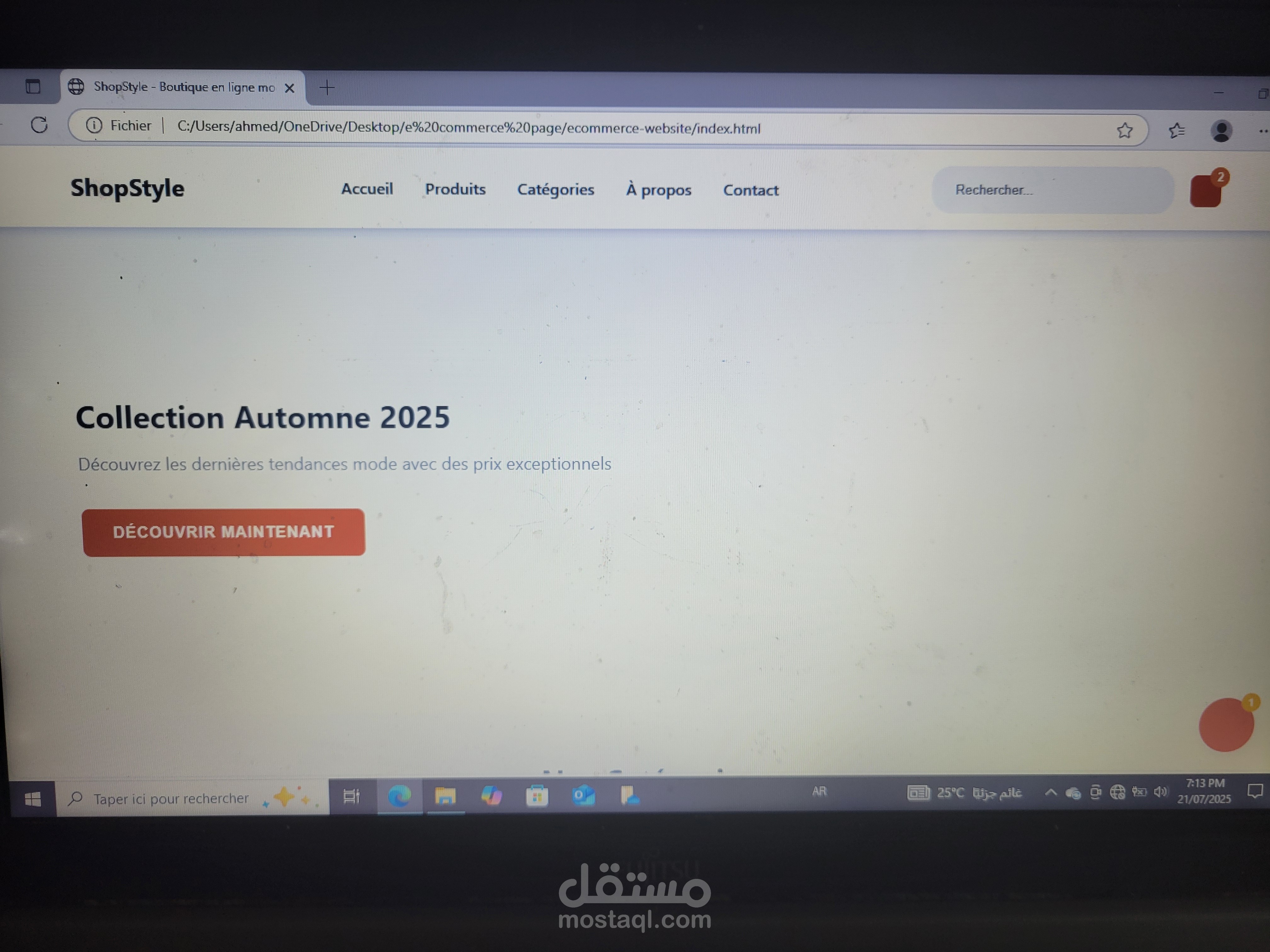 E commerce website with ai chatbot
