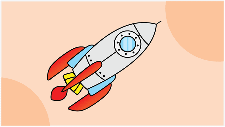 Flat Vector Rocket
