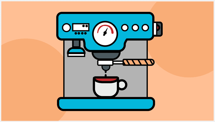 Flat Design Coffee Machine