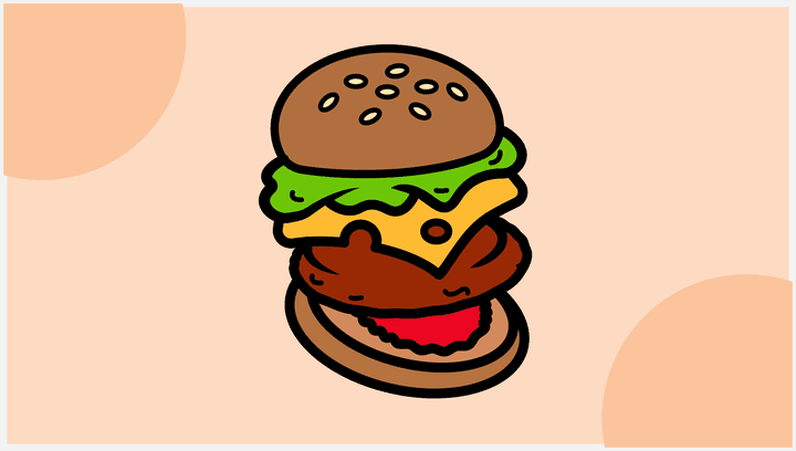 Flat Design burger