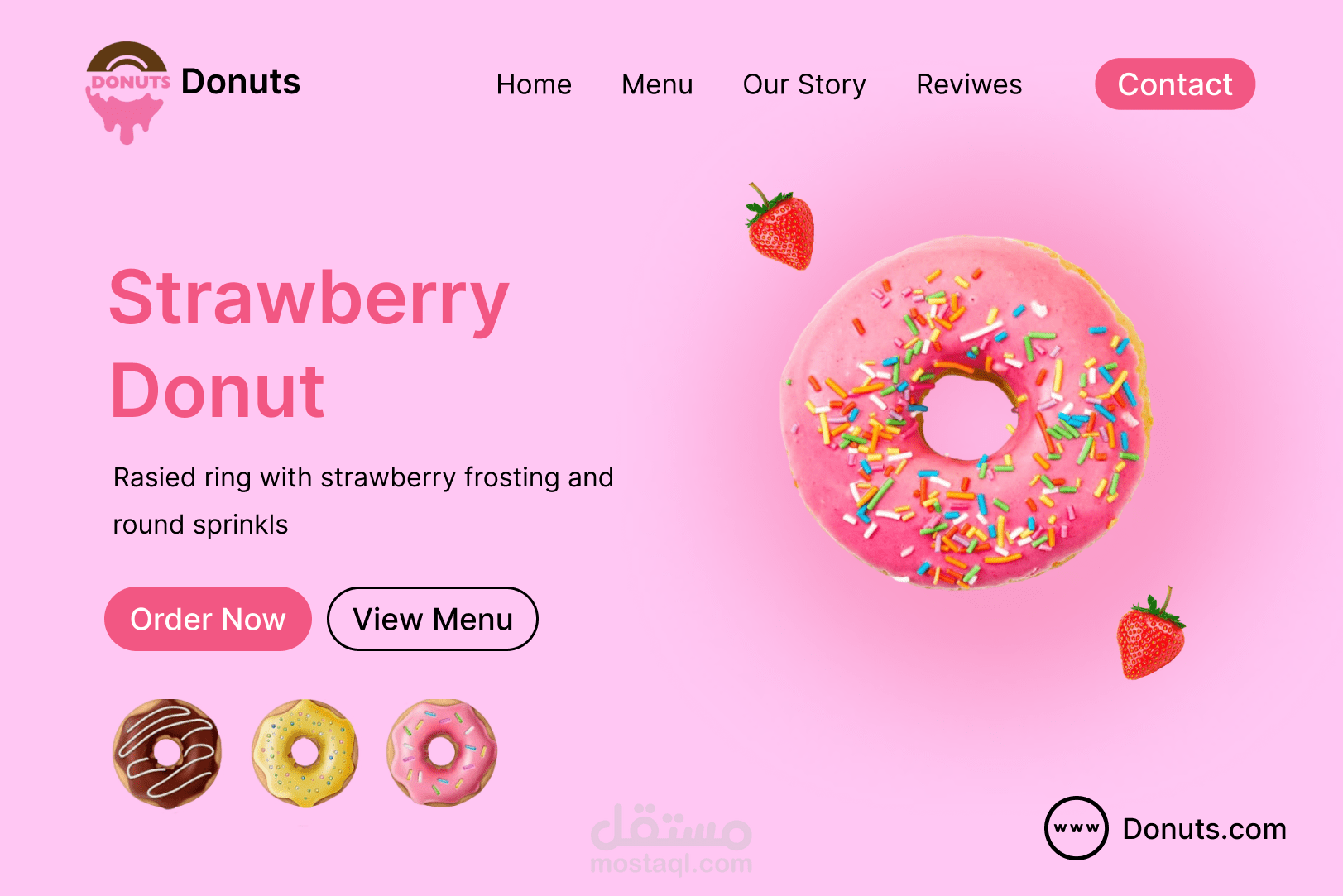 تصميم UIUX لدونات