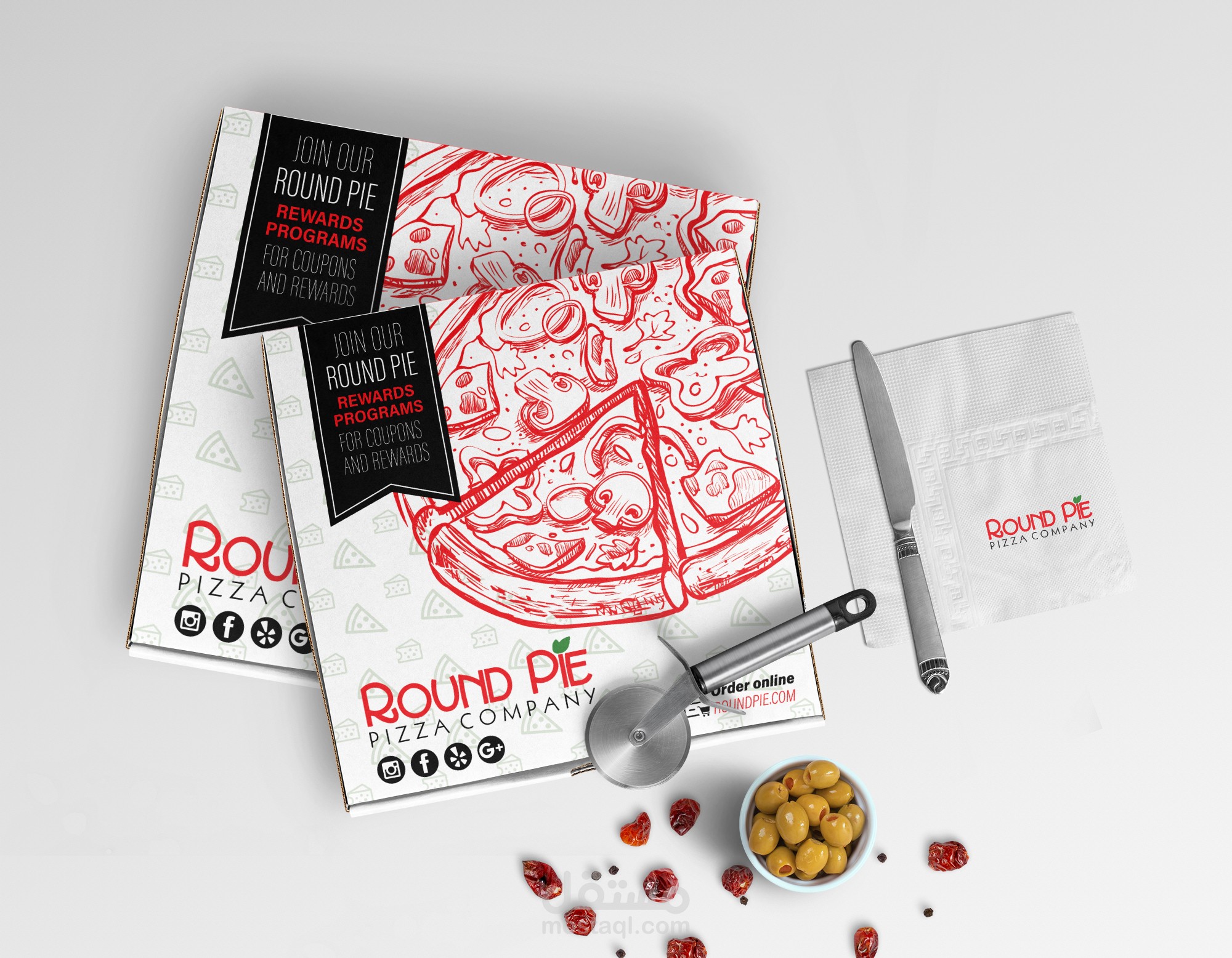 علبة بيتزا - Pizza Box Design