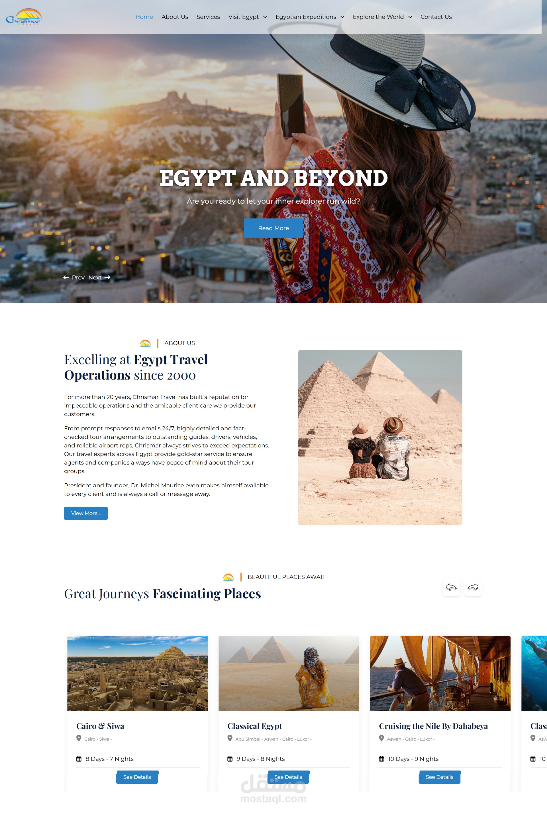 تطوير موقع Chrismar Travel – شركة سياحة متكاملة