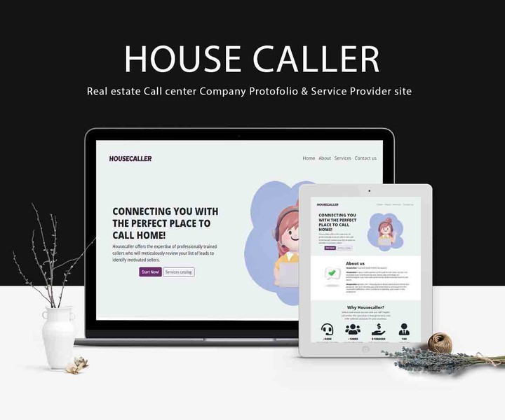 real estate call center website - house caller