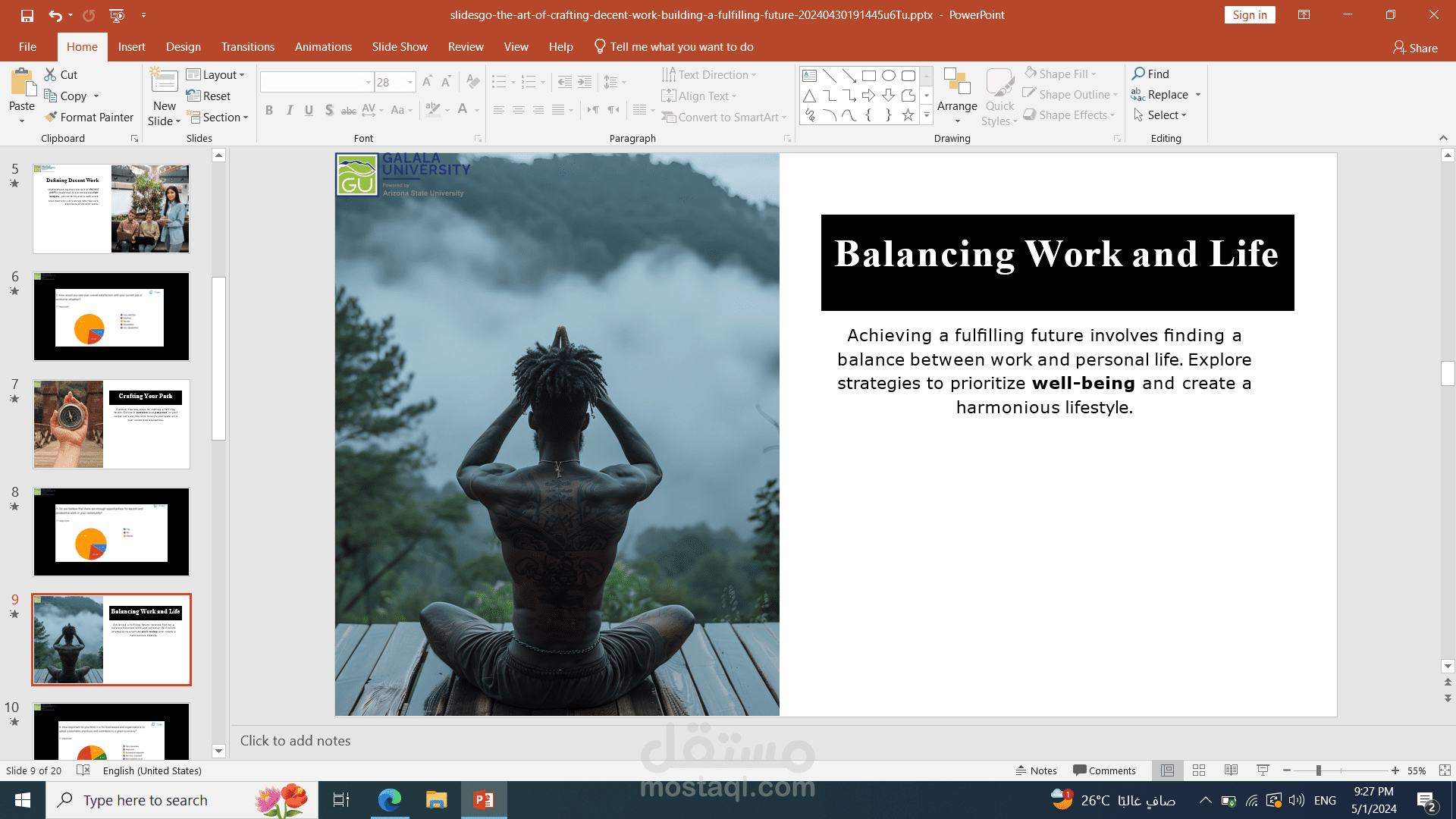 simple powerpoint created