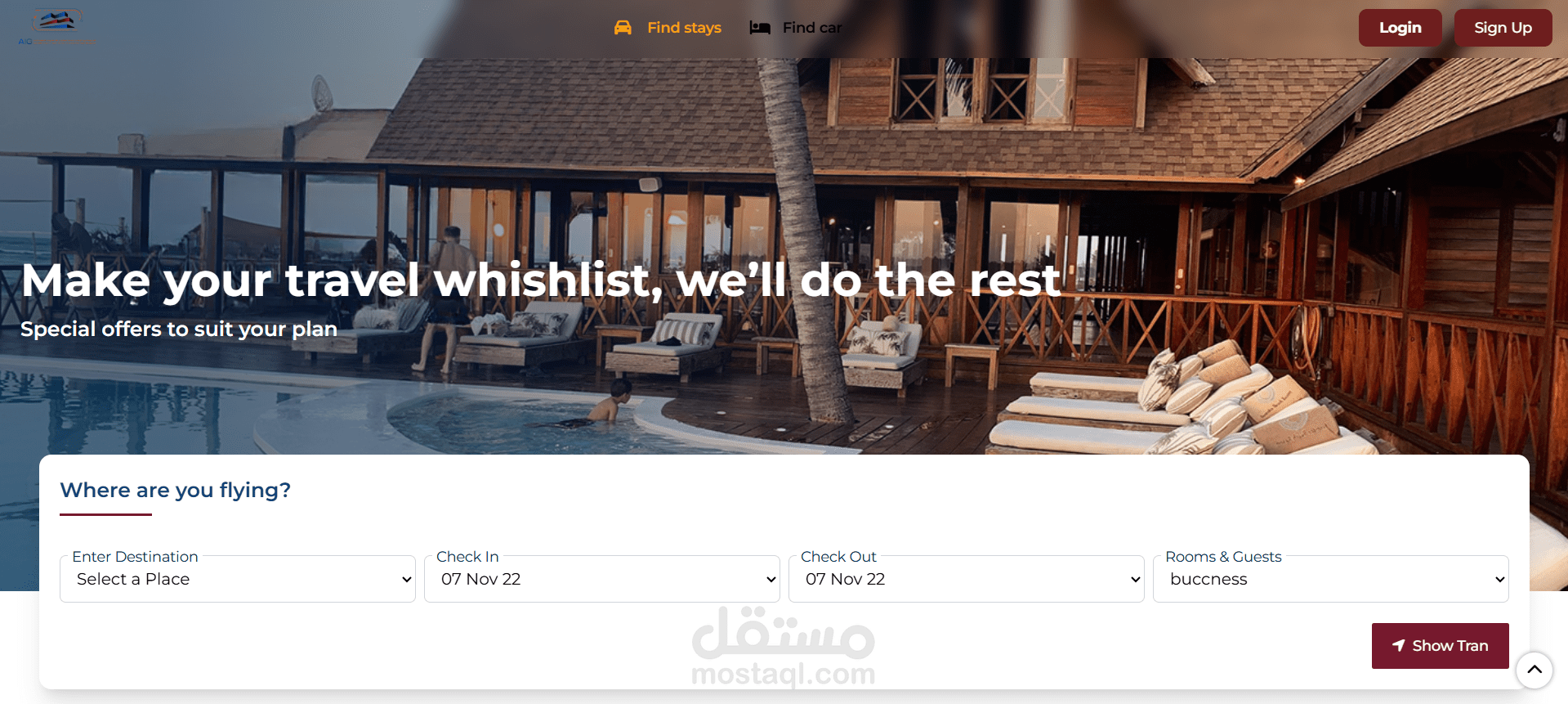 Tourism Website , موقع سياحي