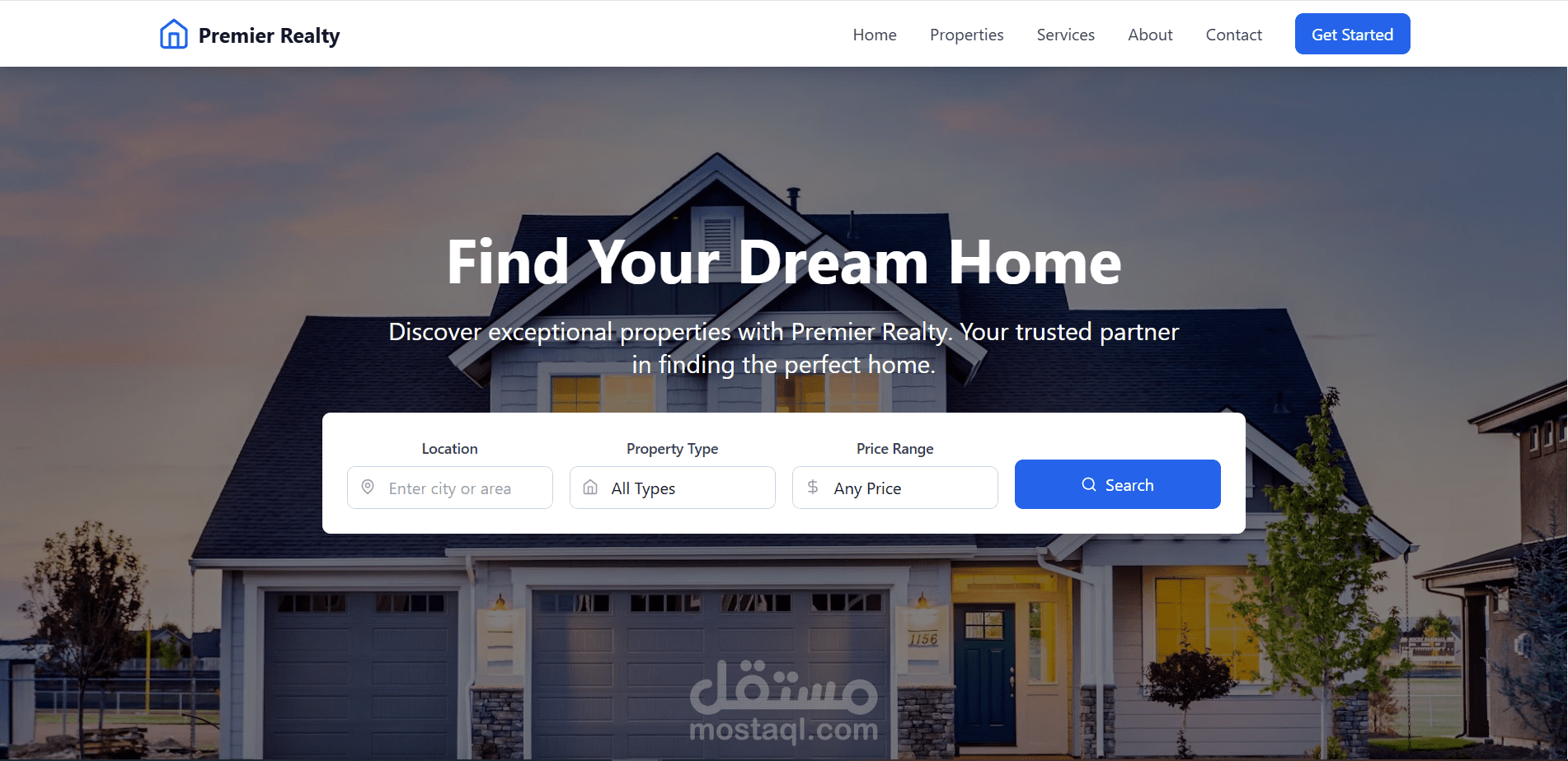 Real estate marketing website