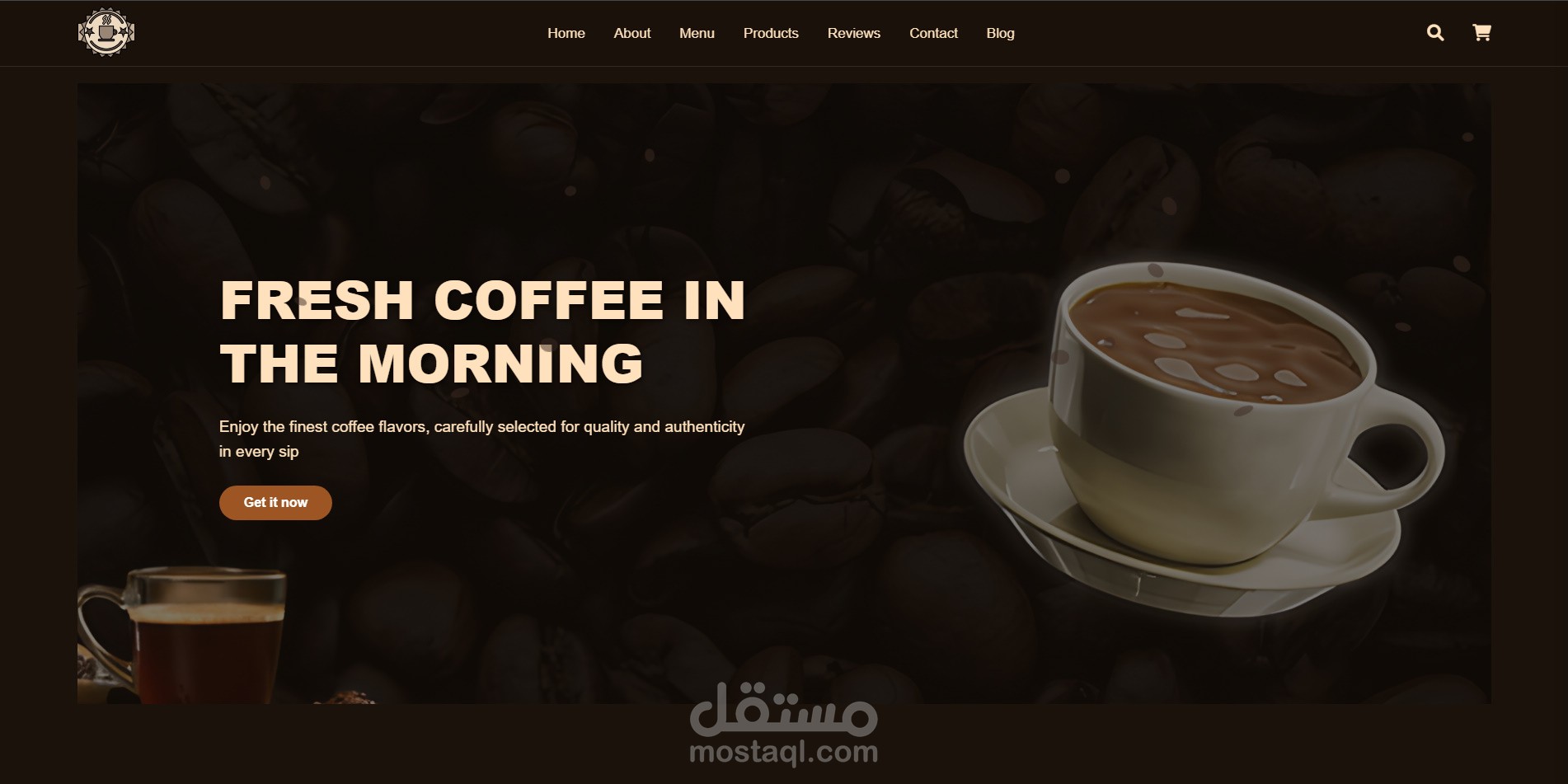 Responsive Coffee Shop Website for Showcasing Products
