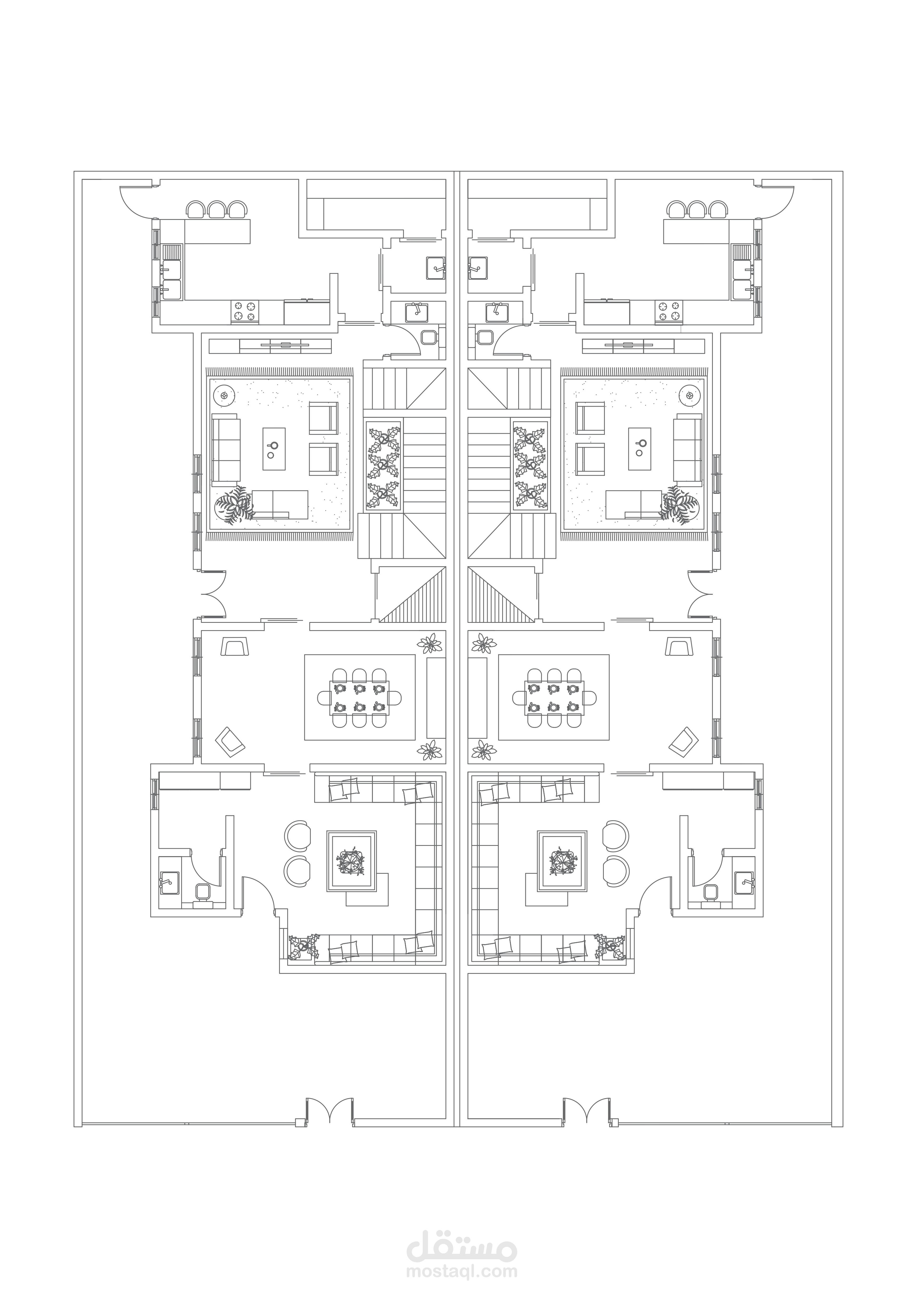 تصميم مخططات معمارية وتوزيع اثاث بدقة عالية