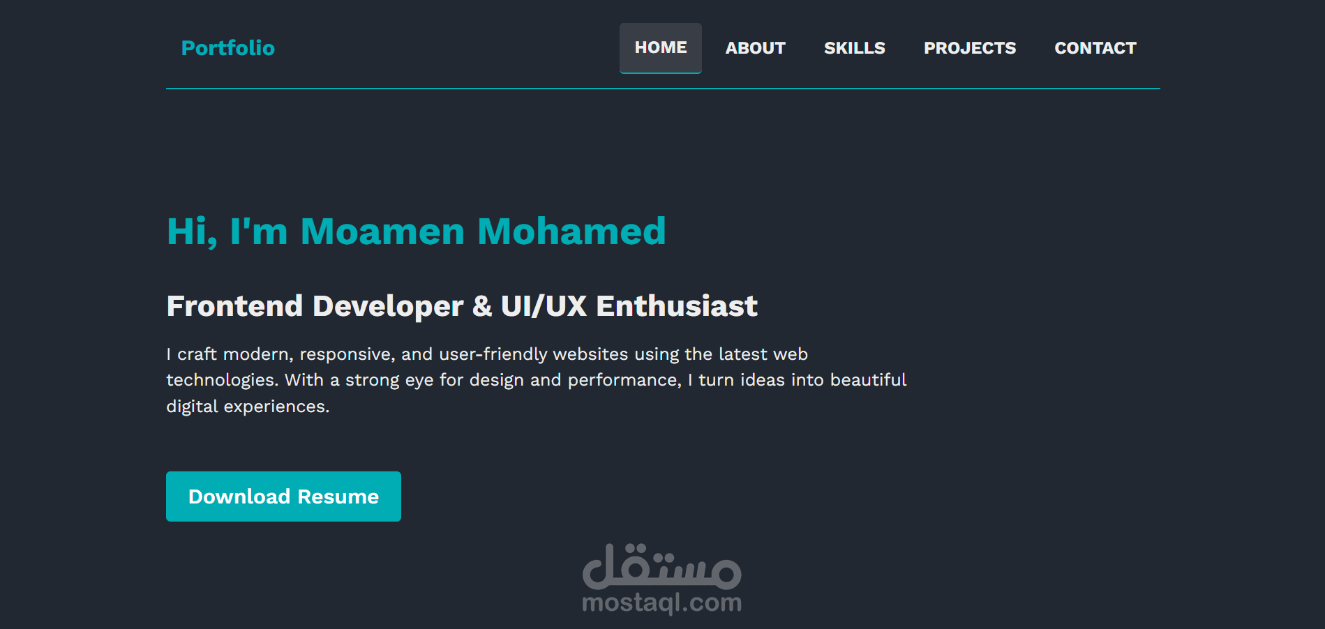 My Personal Portfolio Website