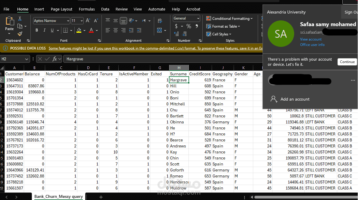 "cleaning data "Bank_Churn