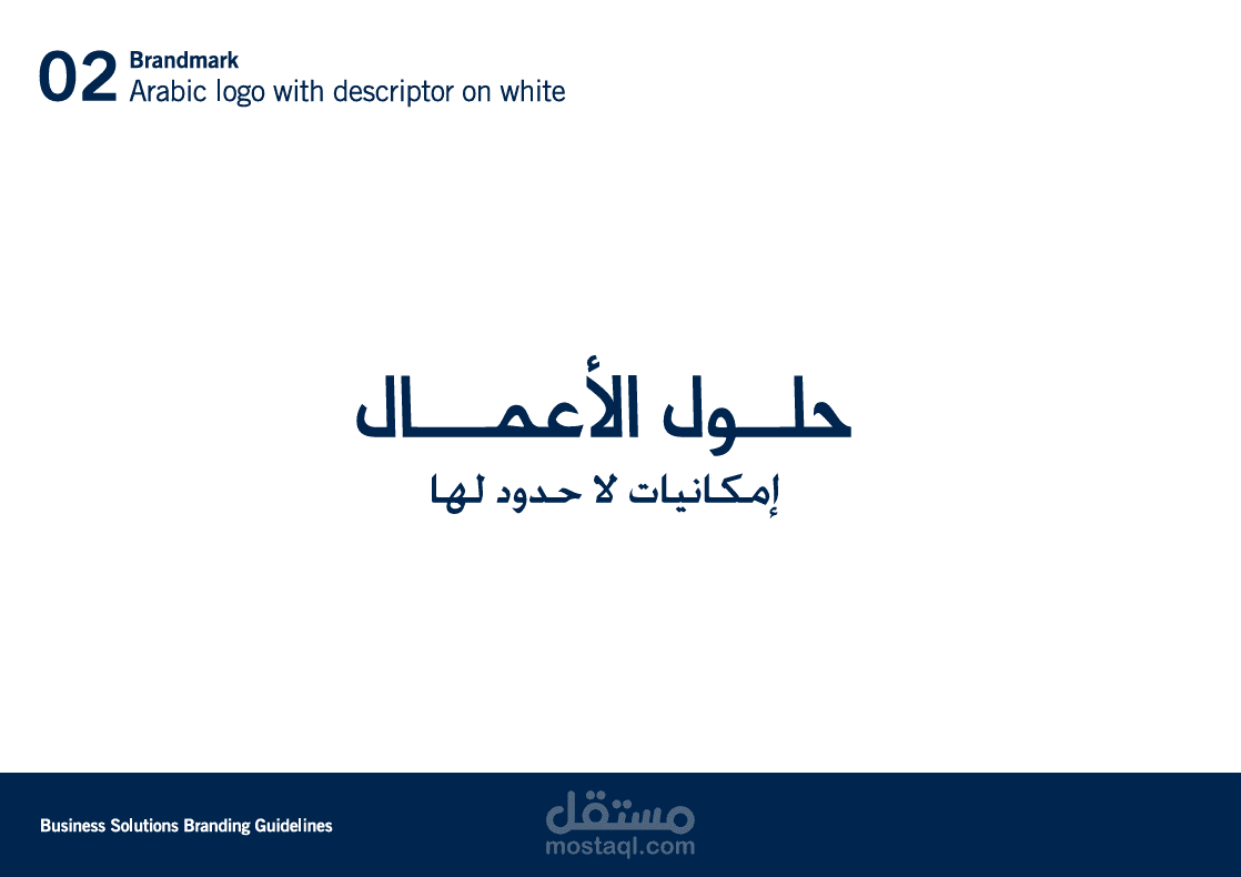 عرض بصرى للمبداء النوجيهى لعلامه تجاريه