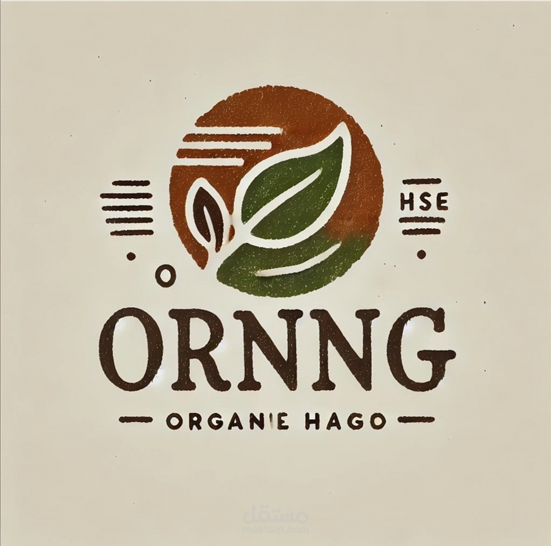 "شعار ORNNG - الهوية البصرية للمنتجات العضوية"