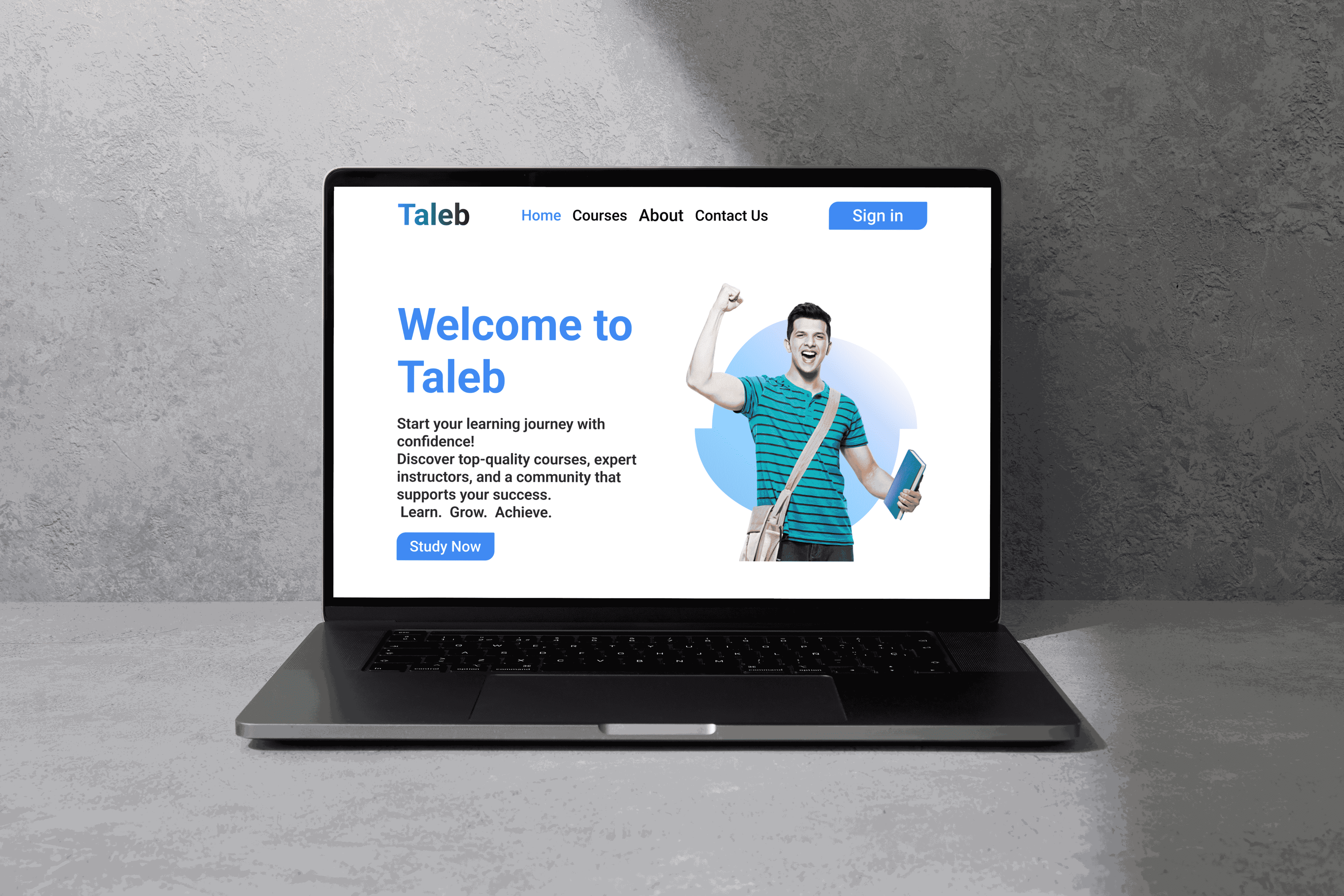 Taleb – تصميم واجهة منصة تعليمية