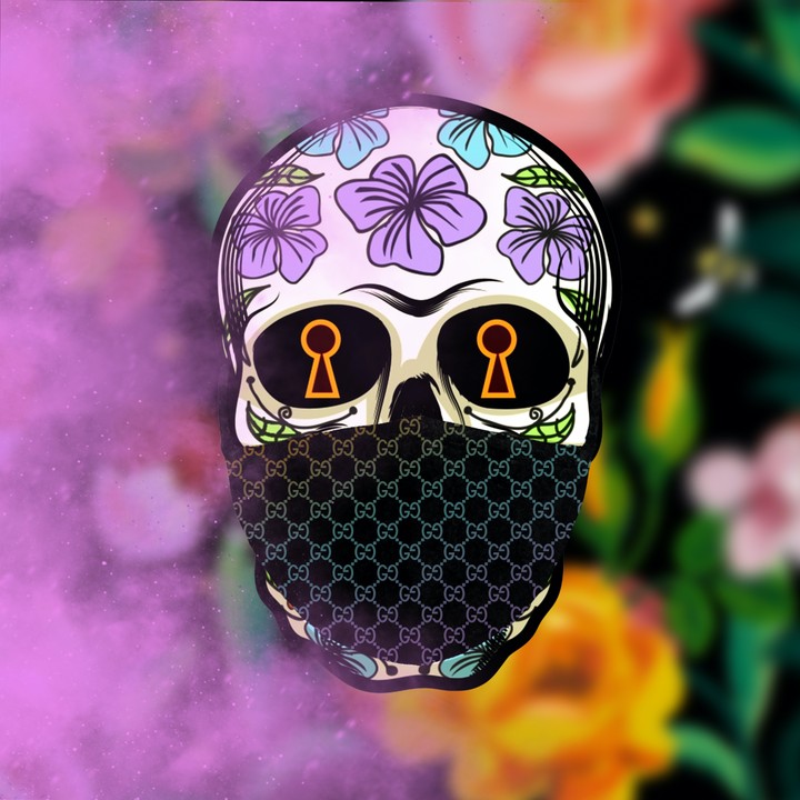 Art work skull Gucci mask