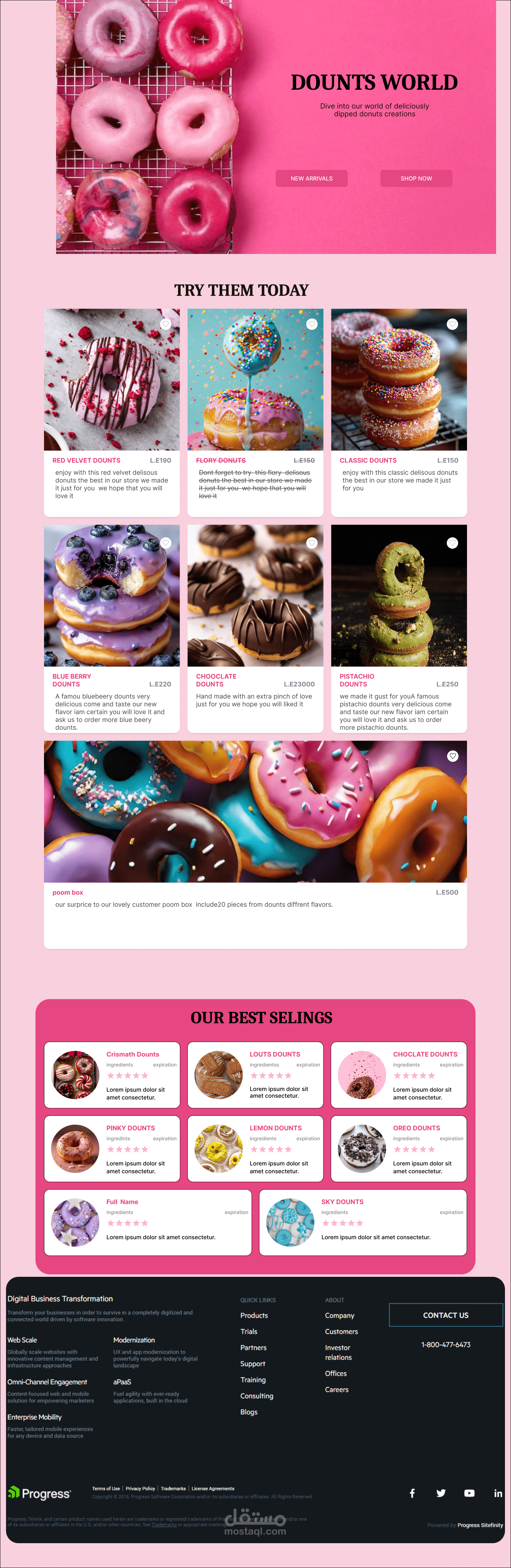 Donuts Shop Website and mobile app