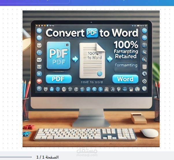 "خدمة تحويل ملفات PDF إلى Word مع الحفاظ الكامل على التنسيق والتنسيق بشكل دقيق"