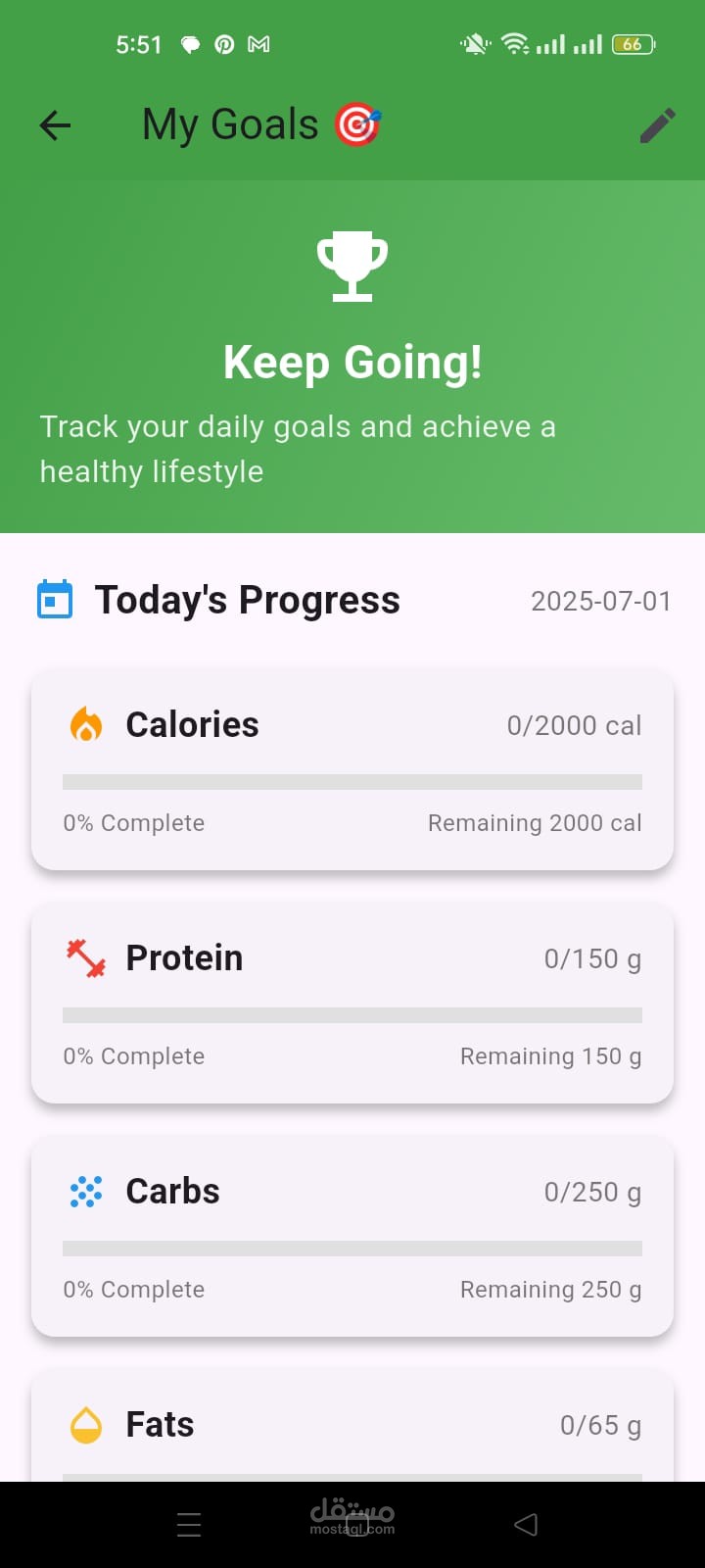 تطوير تطبيق Healthy Bite لتخطيط الوجبات الصحية وتتبع السعرات باستخدام Flutter