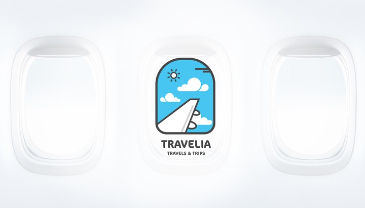 هوية بصرية لموقع وتطبيق " Travelia "