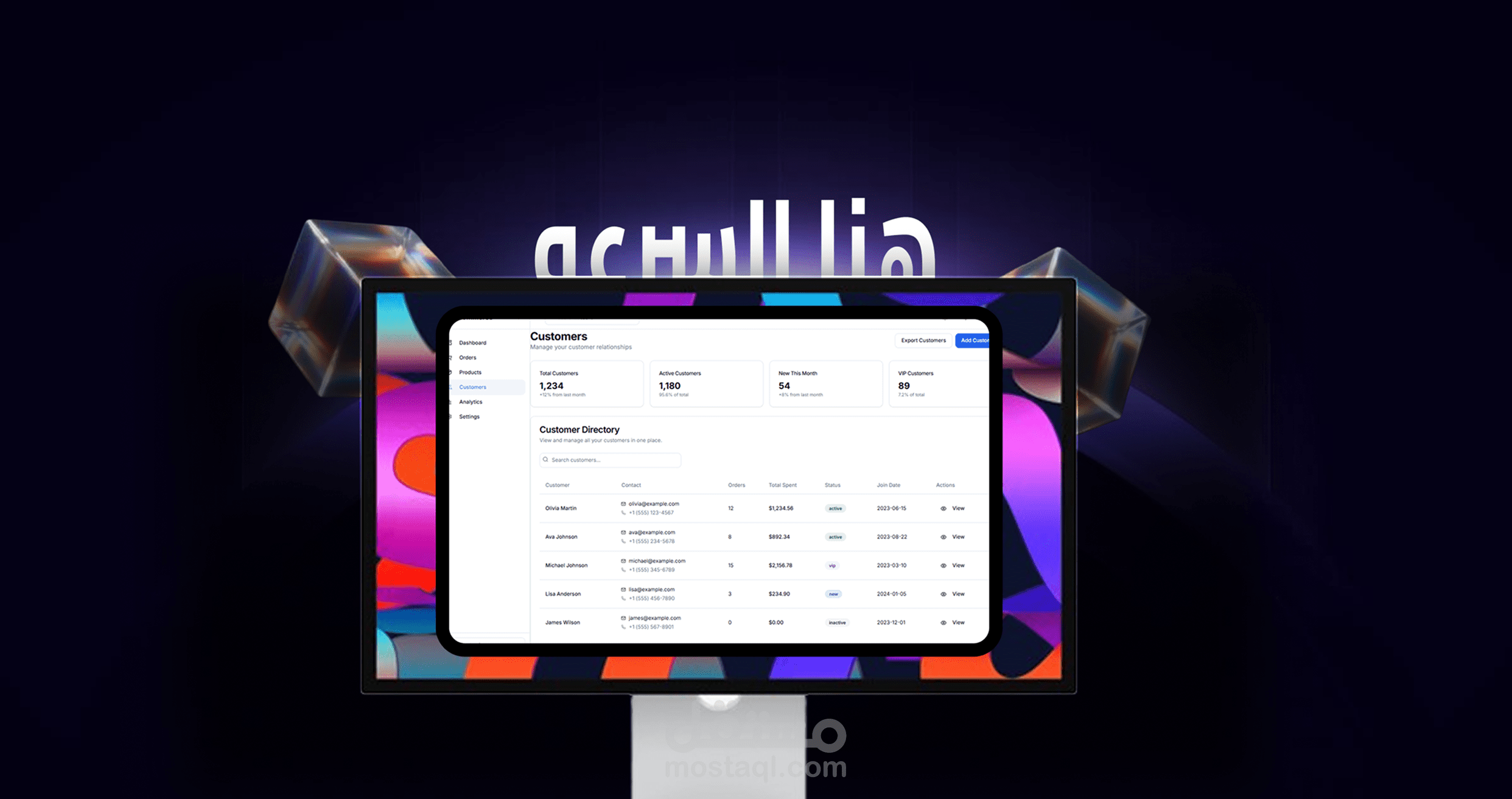 ECommerce admin dashboard