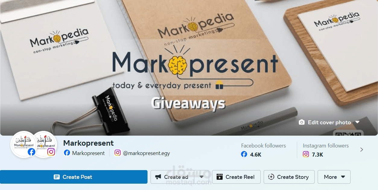 تقرير أداء مارس لحسابات MarkoPresent على منصات التواصل الاجتماعي