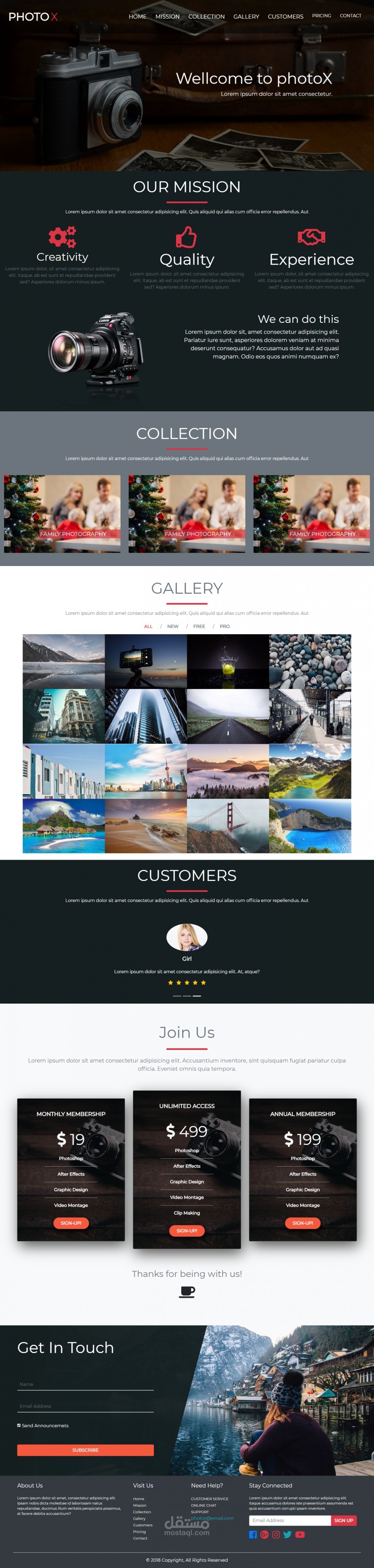 Photo Landing Page