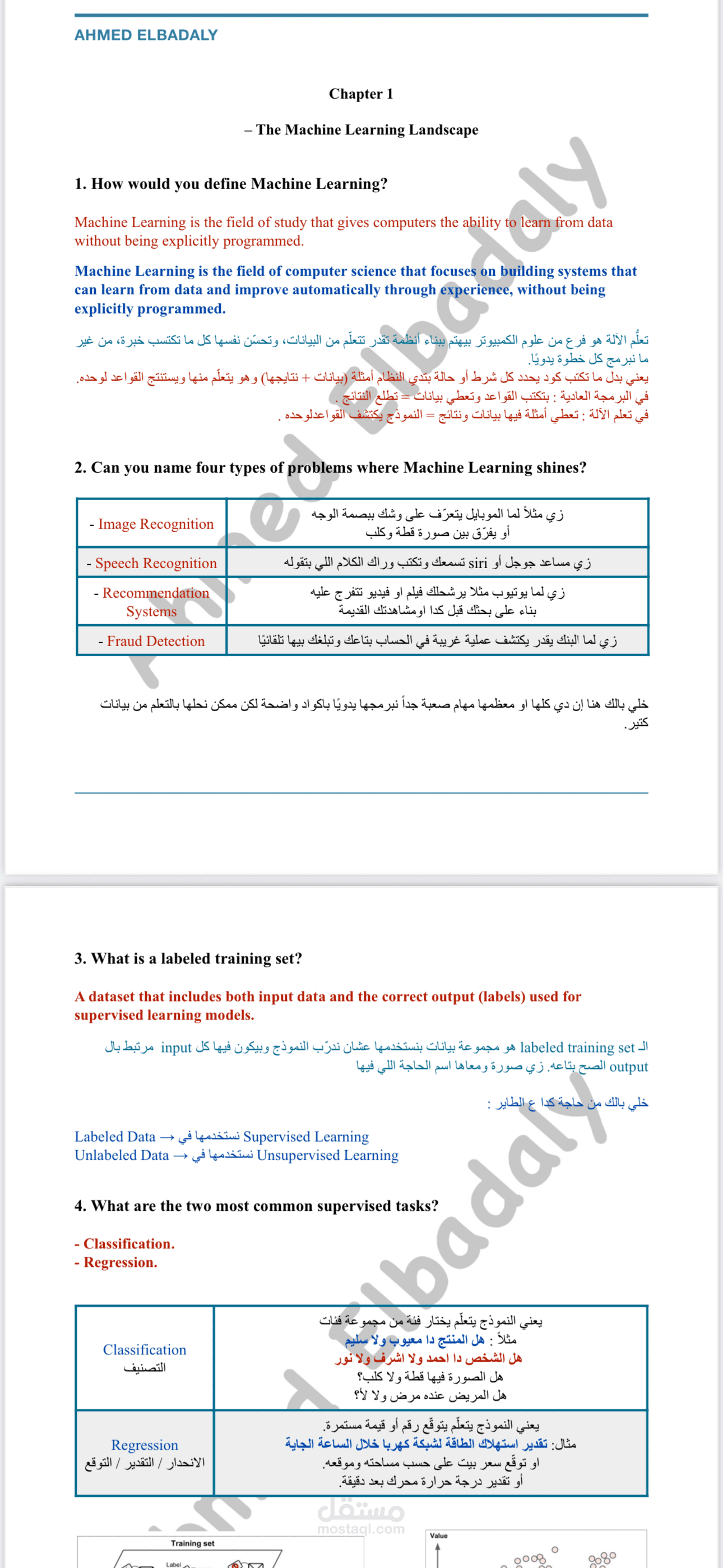جزء من شرح كورس ذكاء اصطناعي لطلاب ماجستير كلية هندسة قسم حاسبات