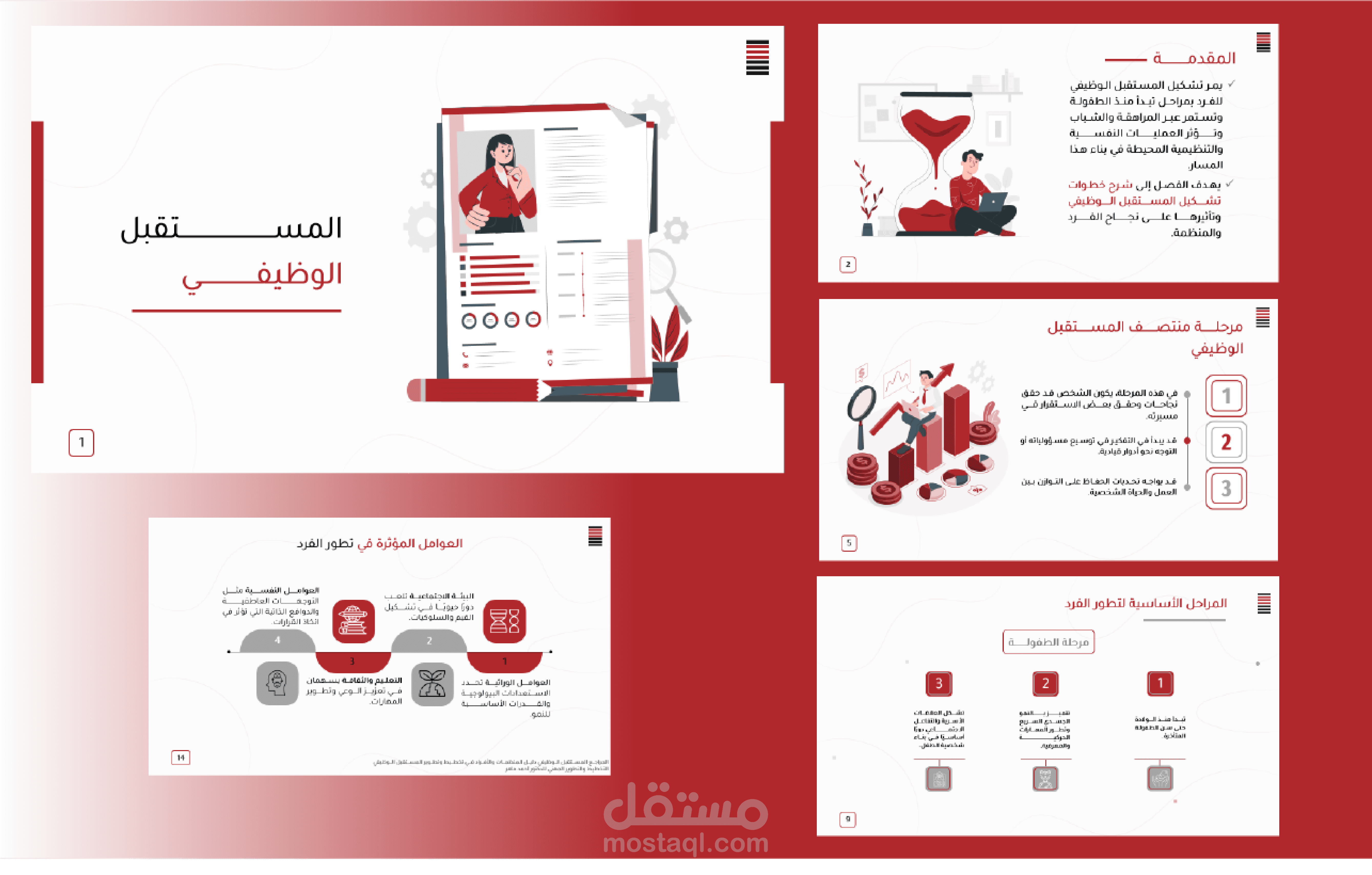 عرض تقديمي ثابت عن المستقبل الوظيفي