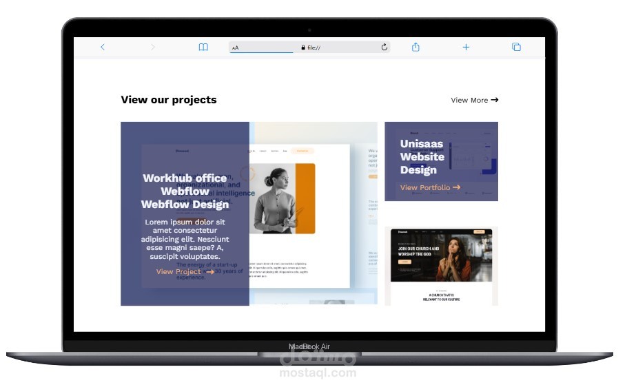 صفحة هبوط احترافية لشركة ناشئة Landing Page