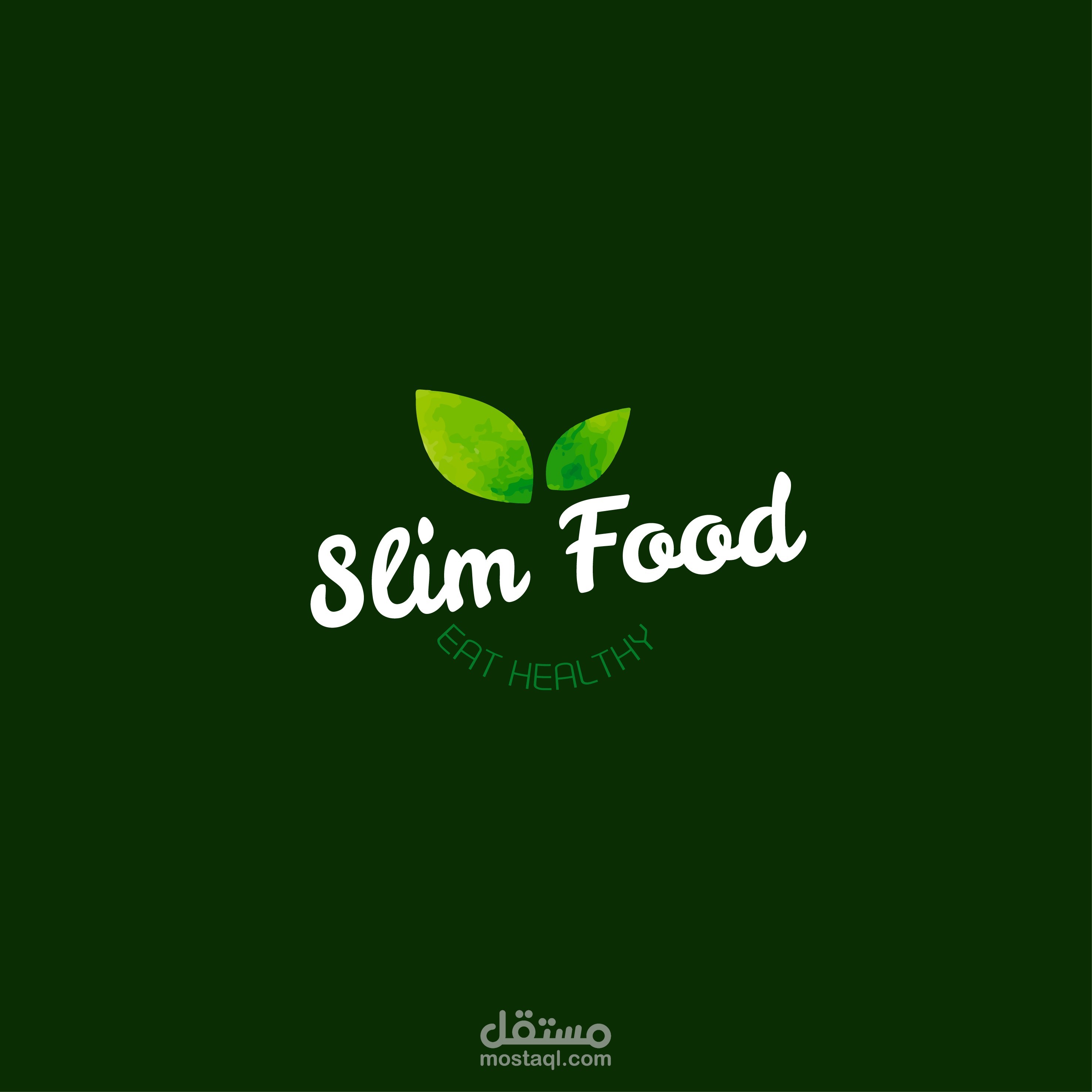 هوية بصرية لمطعم " Slim food"