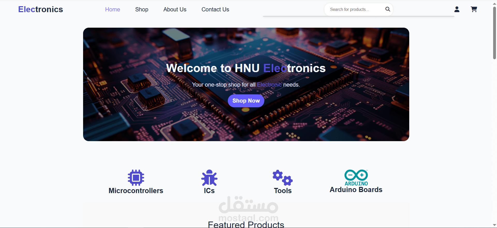 Electronics E-commerce website