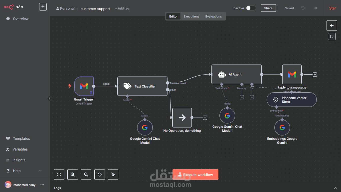 Customer Support Workflow