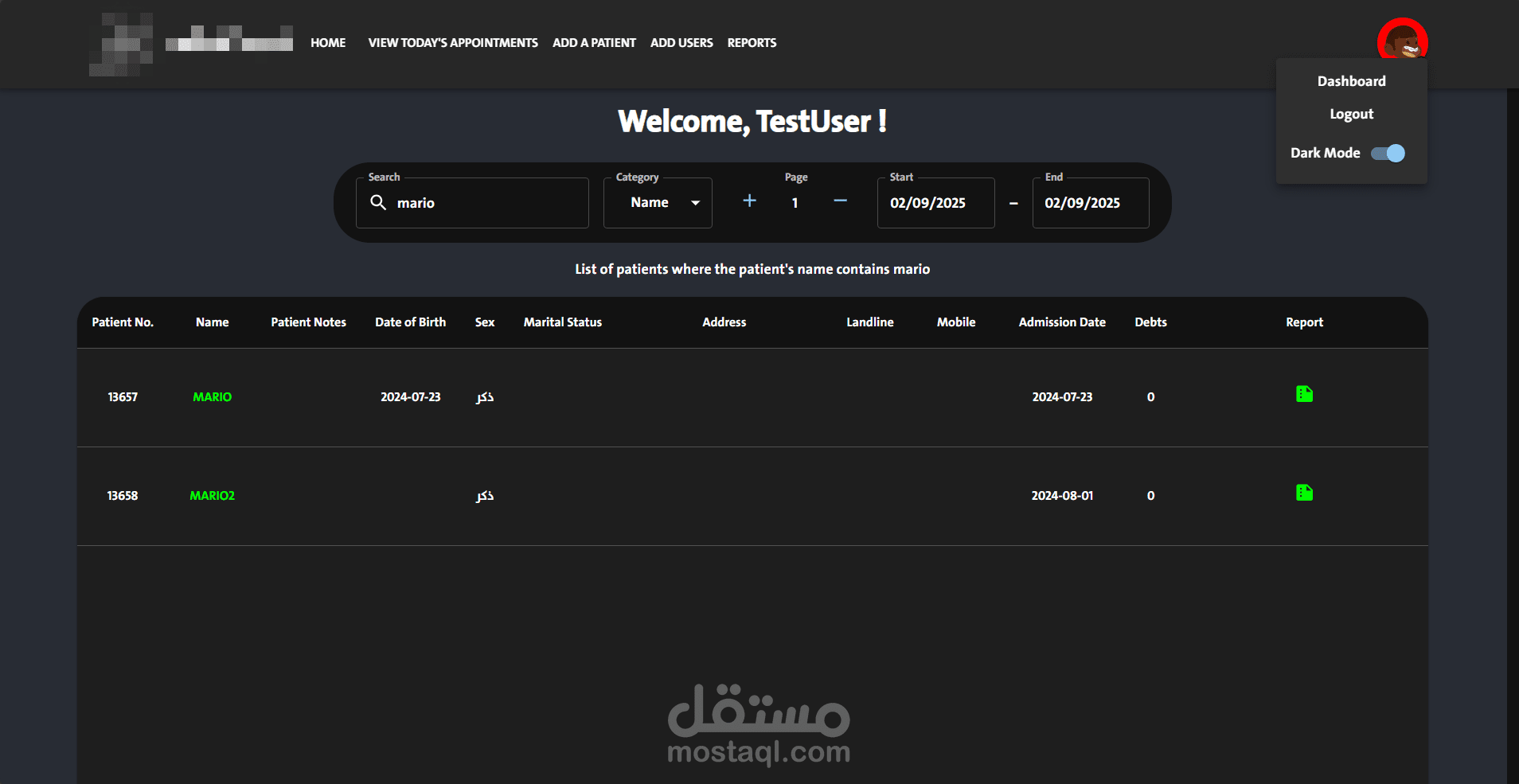 RESTful Clinic Patients Management System