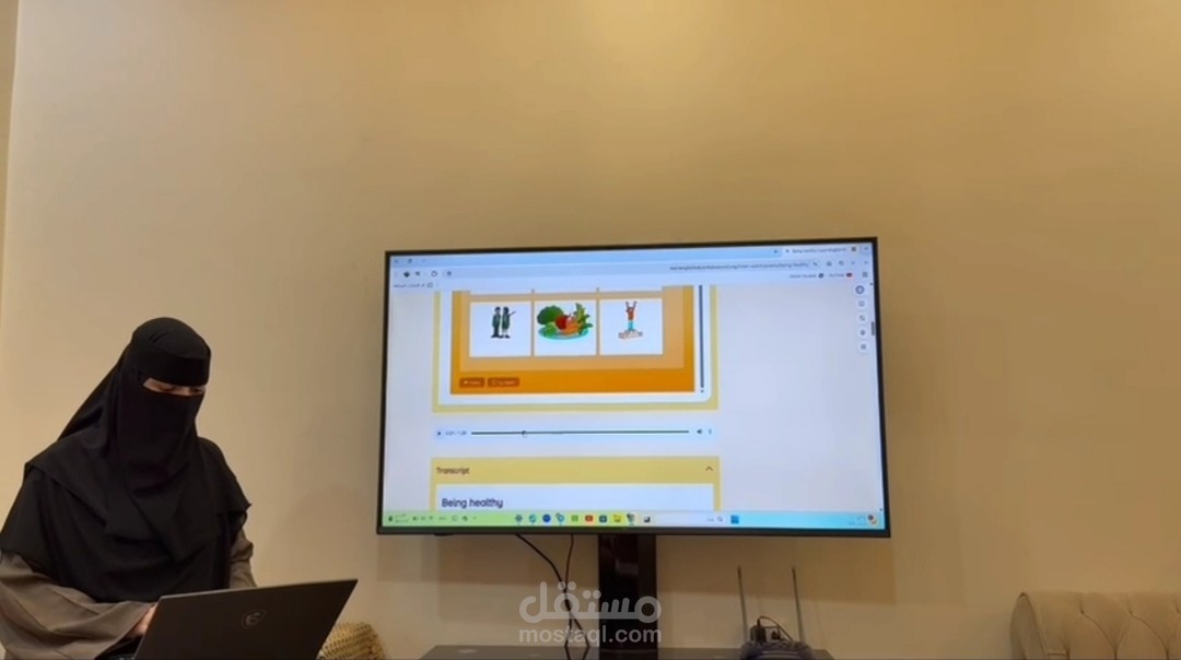 نموذج لحصة listening for kids